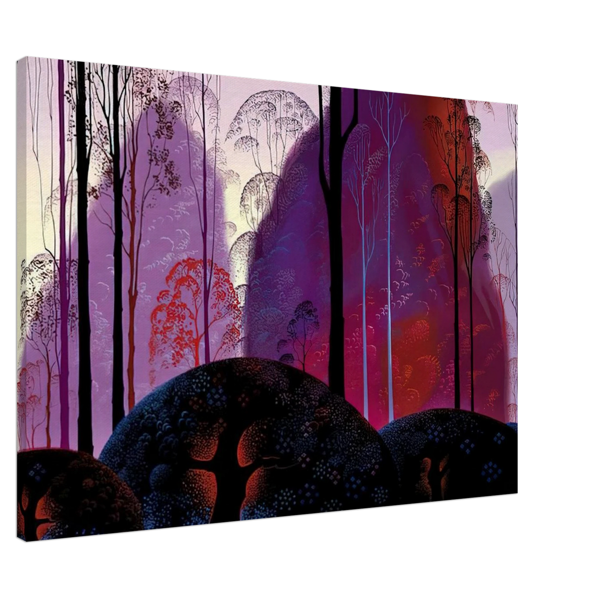 Mauve, Red and Purple Canvas | Eyvind Earle Canvas | Eyvind Earle Prints