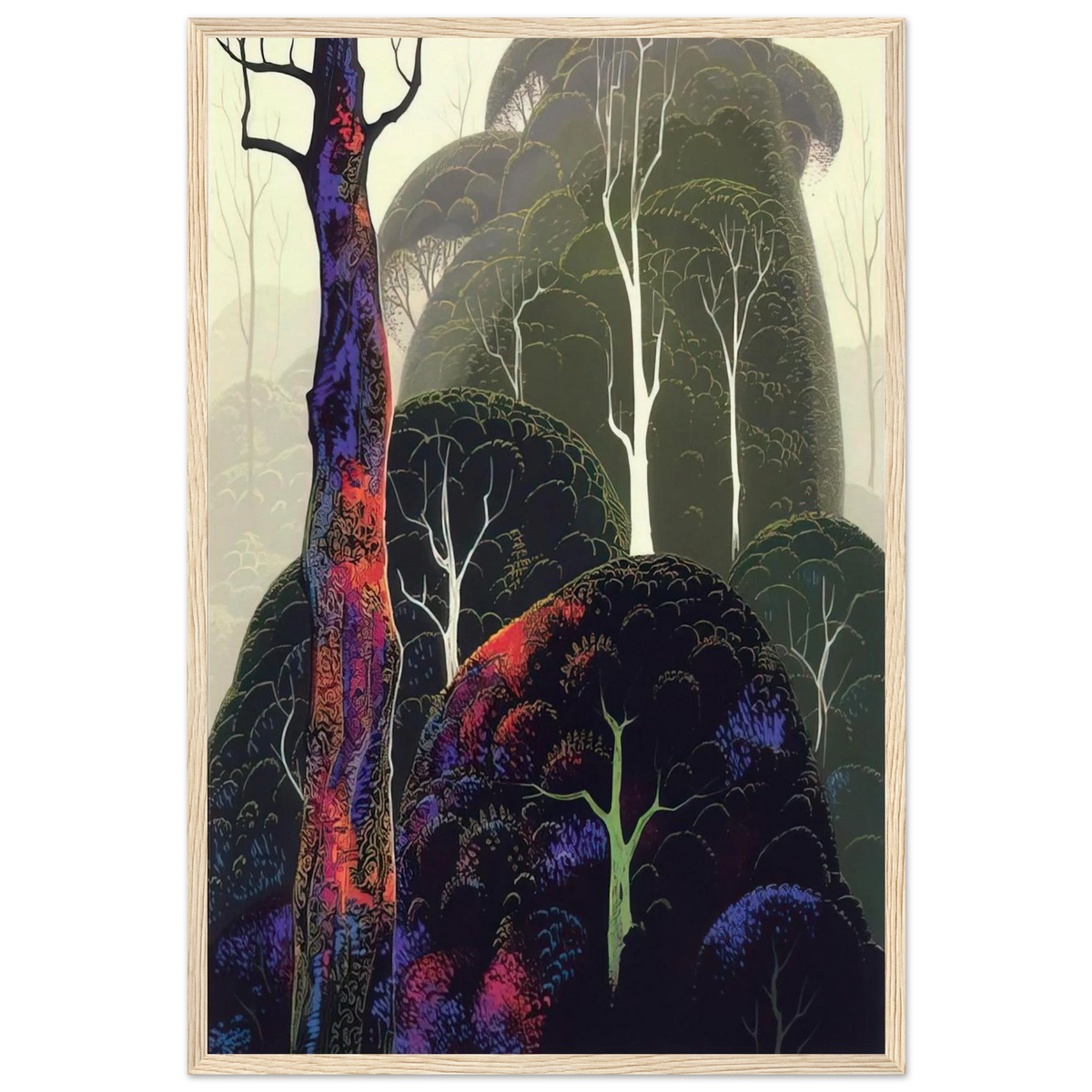 Early Autumn Framed Poster | Eyvind Earle Framed Prints Wall Art | Eyvind Earle Prints