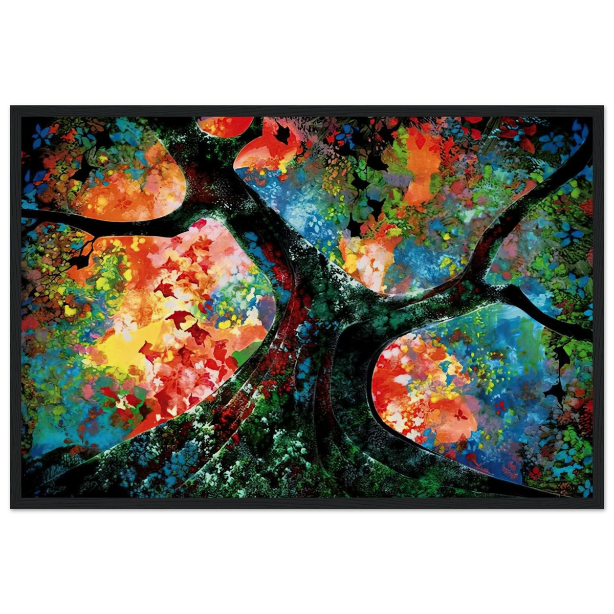Waves of Golden Fire Framed Poster | Eyvind Earle Framed Prints Wall Art | Eyvind Earle Prints