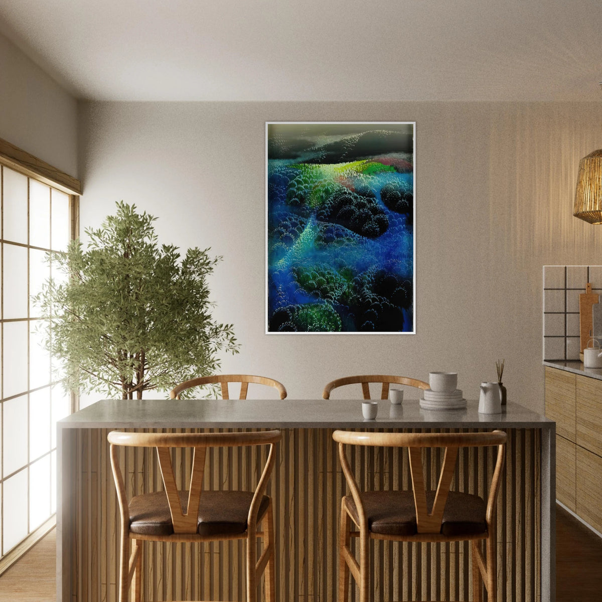 Fields Of Fog Framed Poster | Eyvind Earle Framed Prints Wall Art | Eyvind Earle Prints
