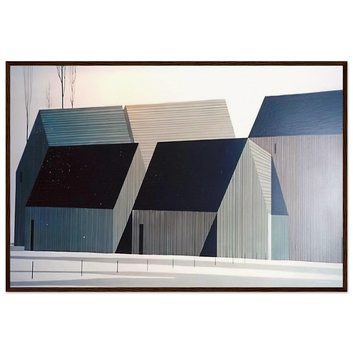 Barns Framed Poster | Eyvind Earle Framed Prints Wall Art | Eyvind Earle Prints