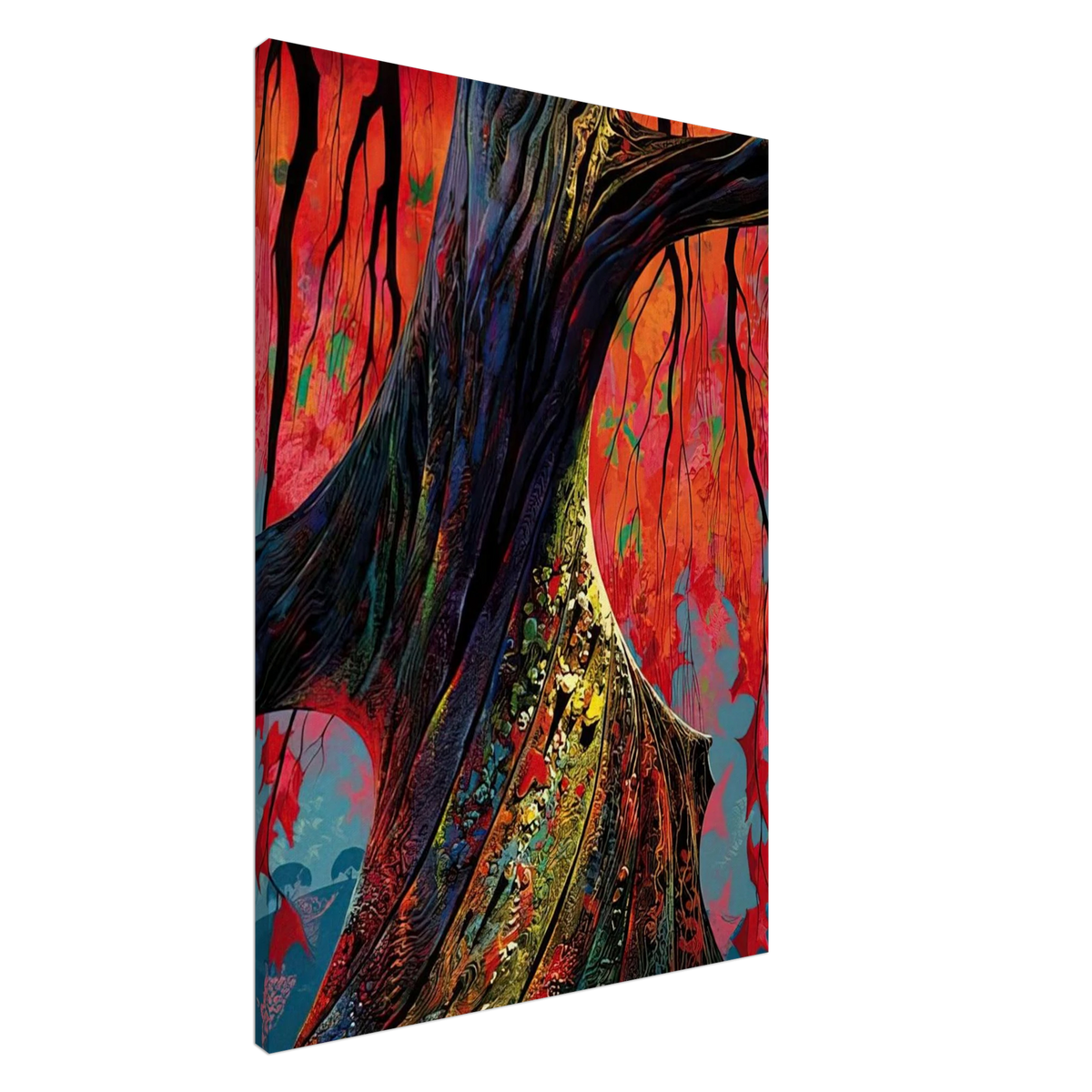 Fire red and gold Canvas | Eyvind Earle Canvas | Eyvind Earle Prints