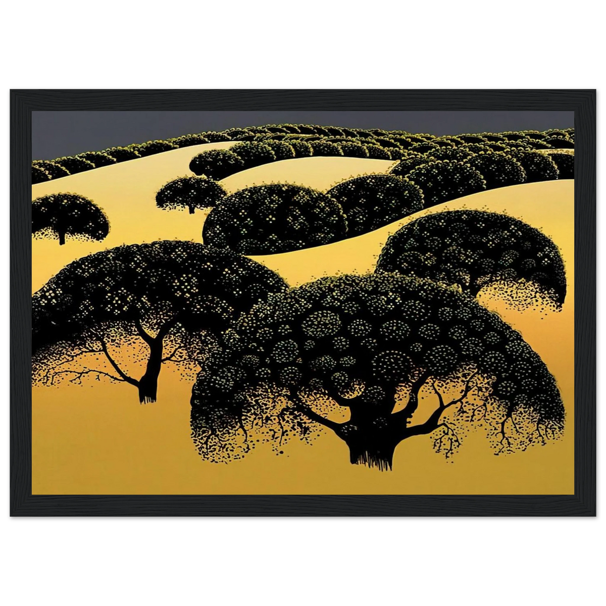 Santa Ynez Oaks Framed Poster | Eyvind Earle Framed Prints Wall Art | Eyvind Earle Prints