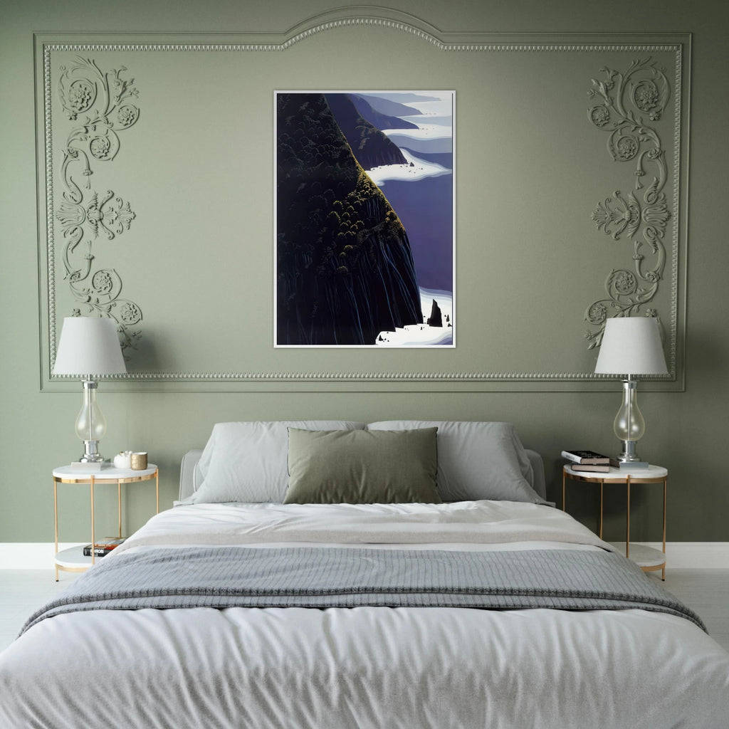 Gray Big Sur Framed Poster | Eyvind Earle Framed Prints Wall Art | Eyvind Earle Prints