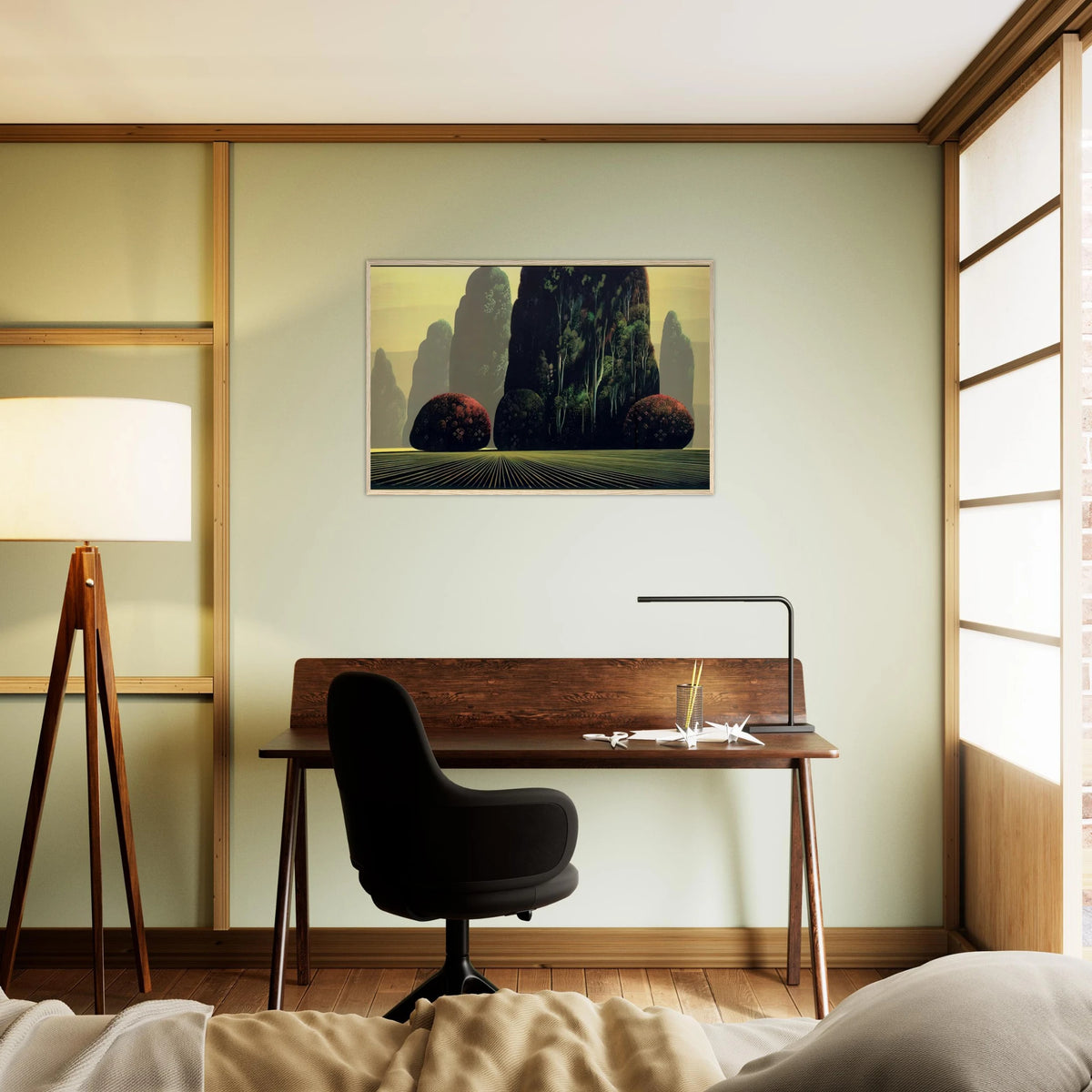 Autumn Eucalyptus Framed Poster | Eyvind Earle Framed Prints Wall Art | Eyvind Earle Prints