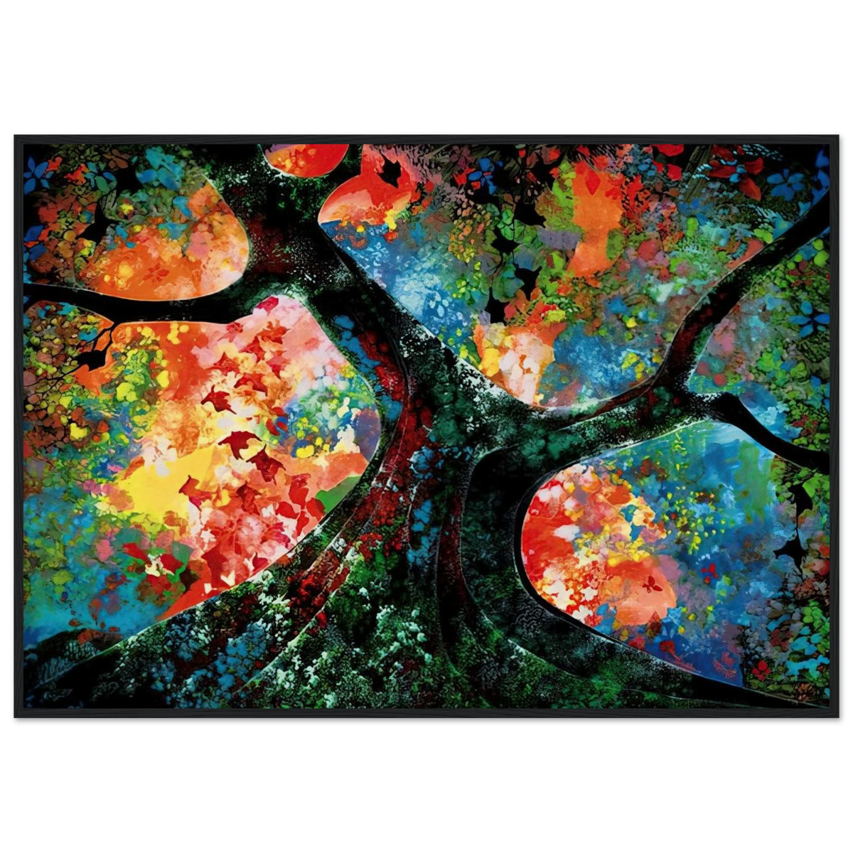 Waves of Golden Fire Framed Poster | Eyvind Earle Framed Prints Wall Art | Eyvind Earle Prints
