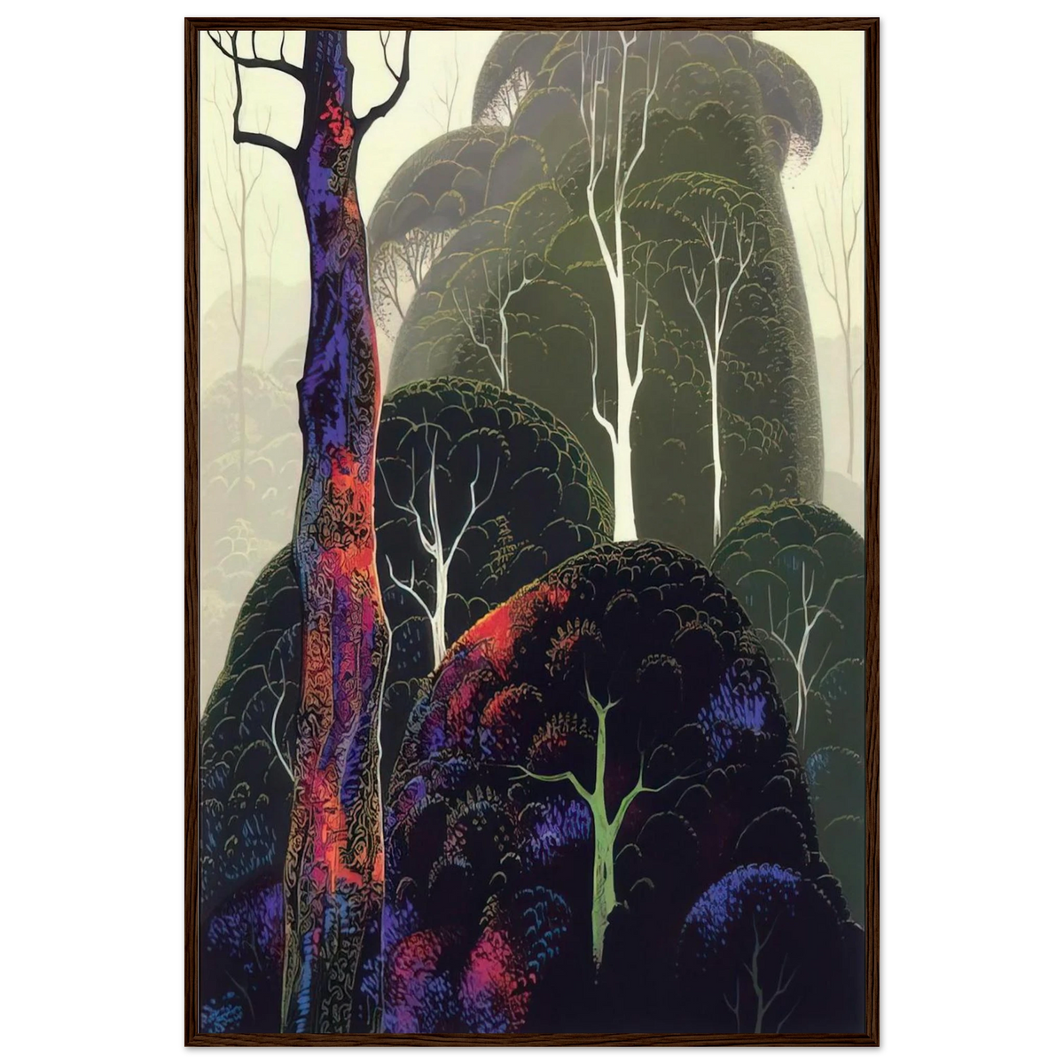 Early Autumn Framed Poster | Eyvind Earle Framed Prints Wall Art | Eyvind Earle Prints