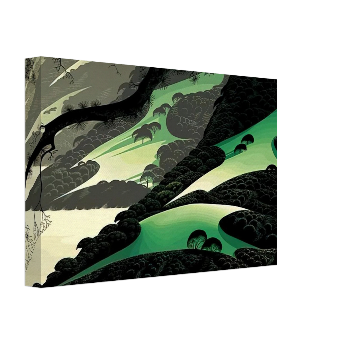 Green Big Sur Canvas | Eyvind Earle Canvas | Eyvind Earle Prints