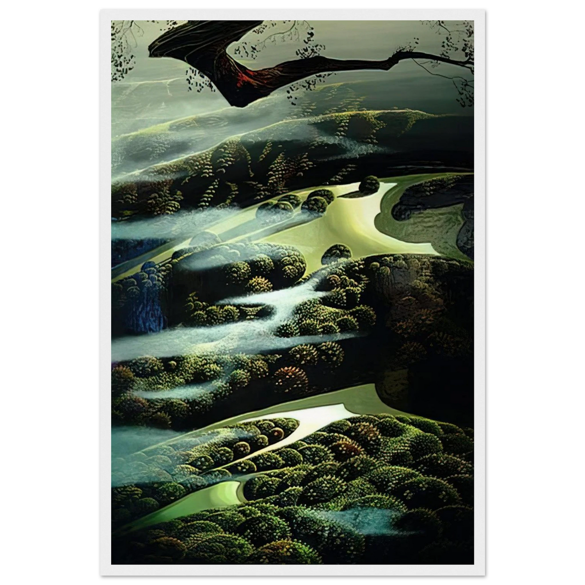 Carmel Valley Memory Framed Poster | Eyvind Earle Framed Prints Wall Art | Eyvind Earle Prints