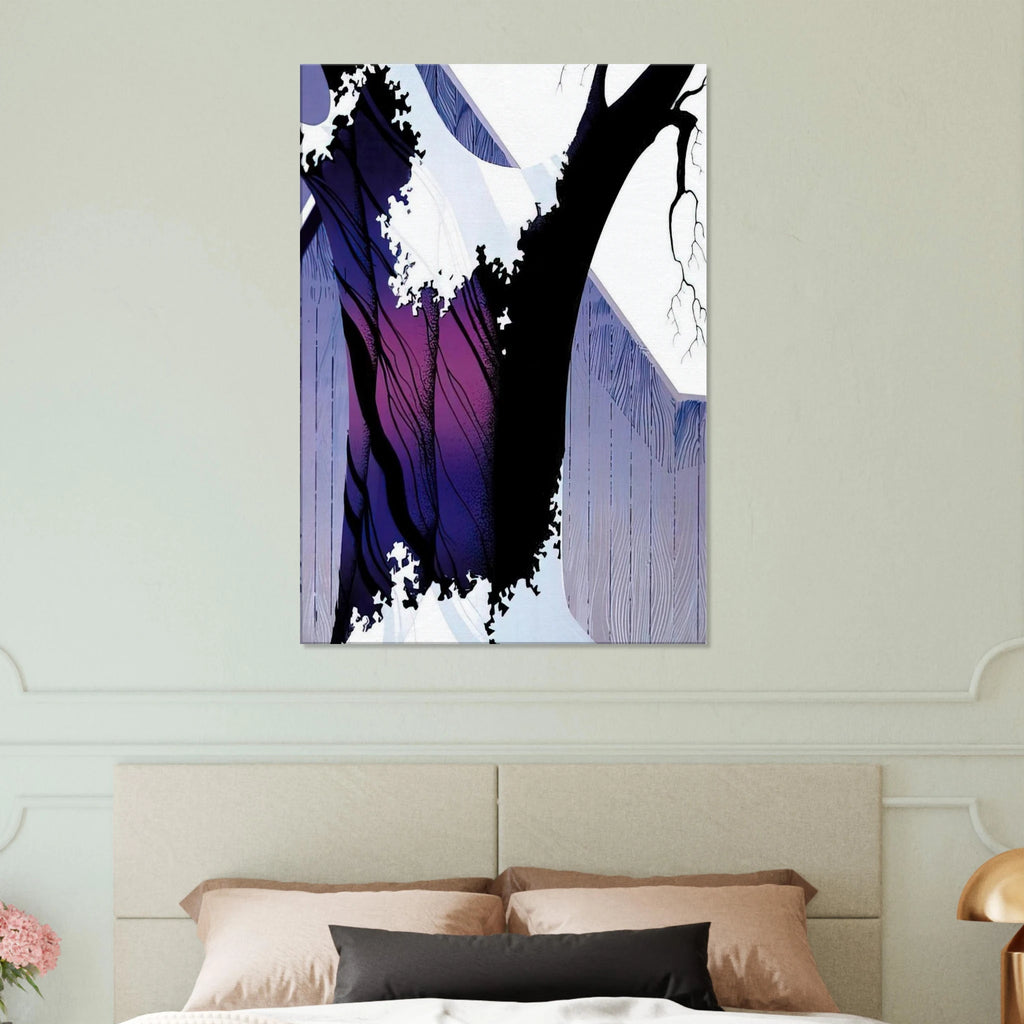 Violet Tree and Barn Canvas | Eyvind Earle Canvas | Eyvind Earle Prints