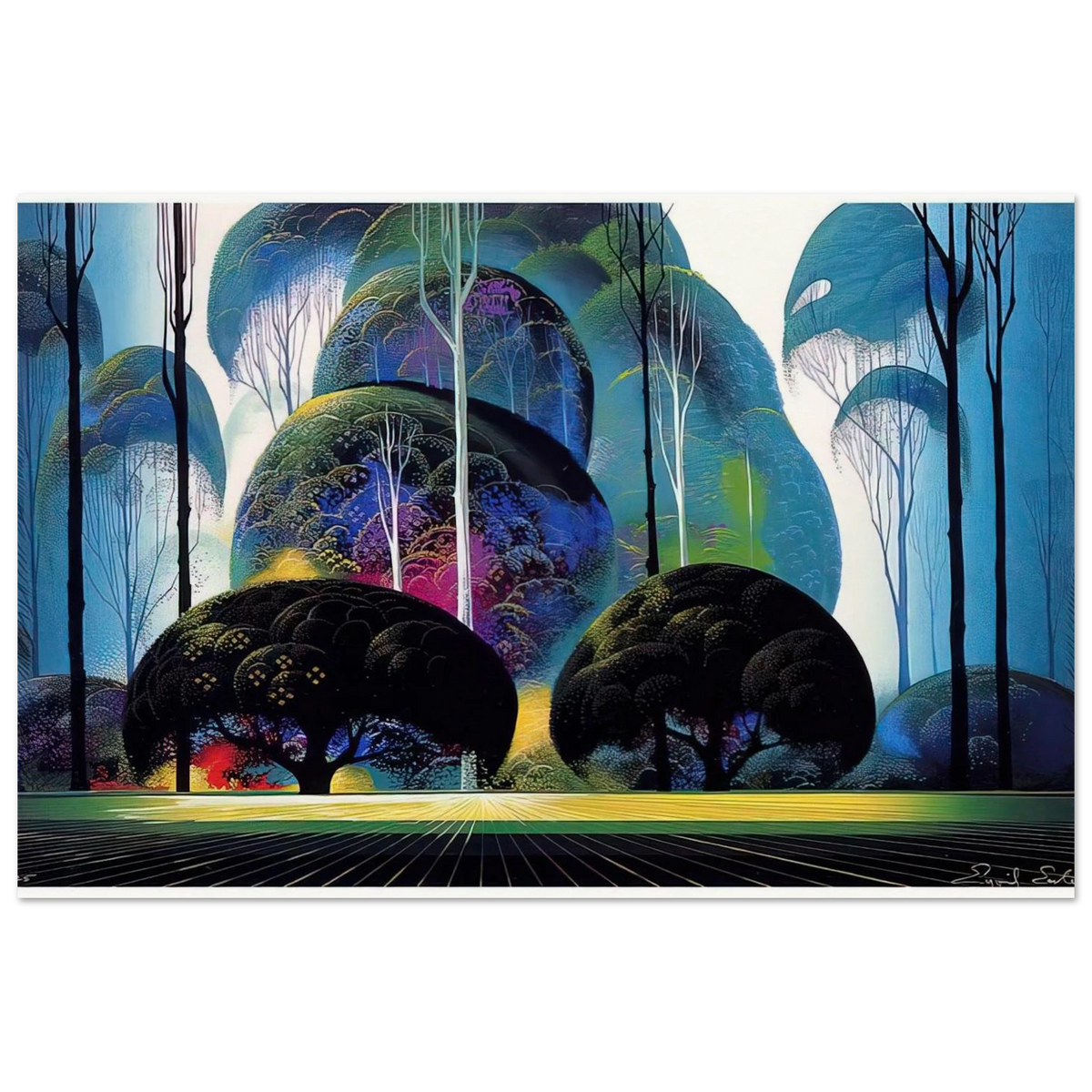 Green Forest Poster | Eyvind Earle Poster | Eyvind Earle Prints