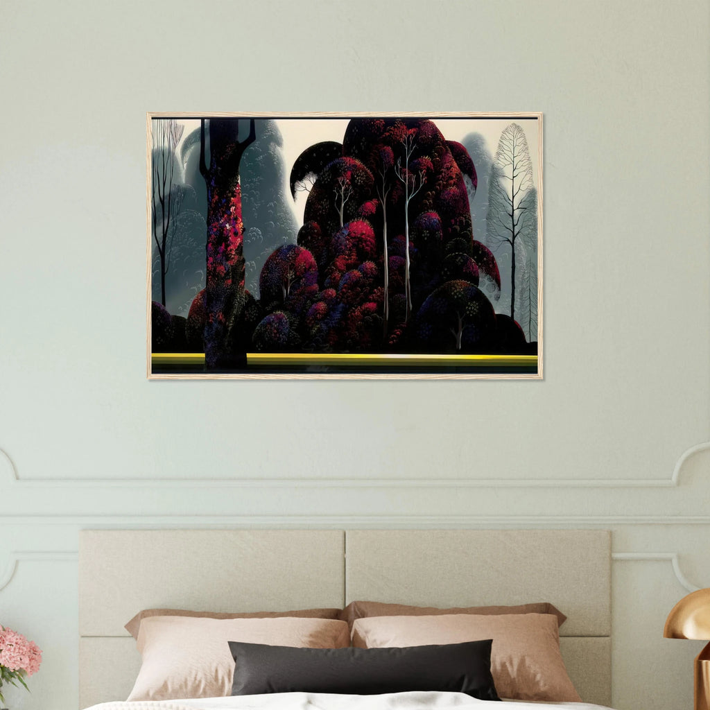 Crimson Eucalyptus Framed Poster | Eyvind Earle Framed Prints Wall Art | Eyvind Earle Prints
