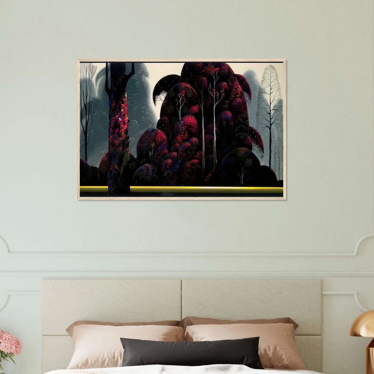 Crimson Eucalyptus Framed Poster | Eyvind Earle Framed Prints Wall Art | Eyvind Earle Prints