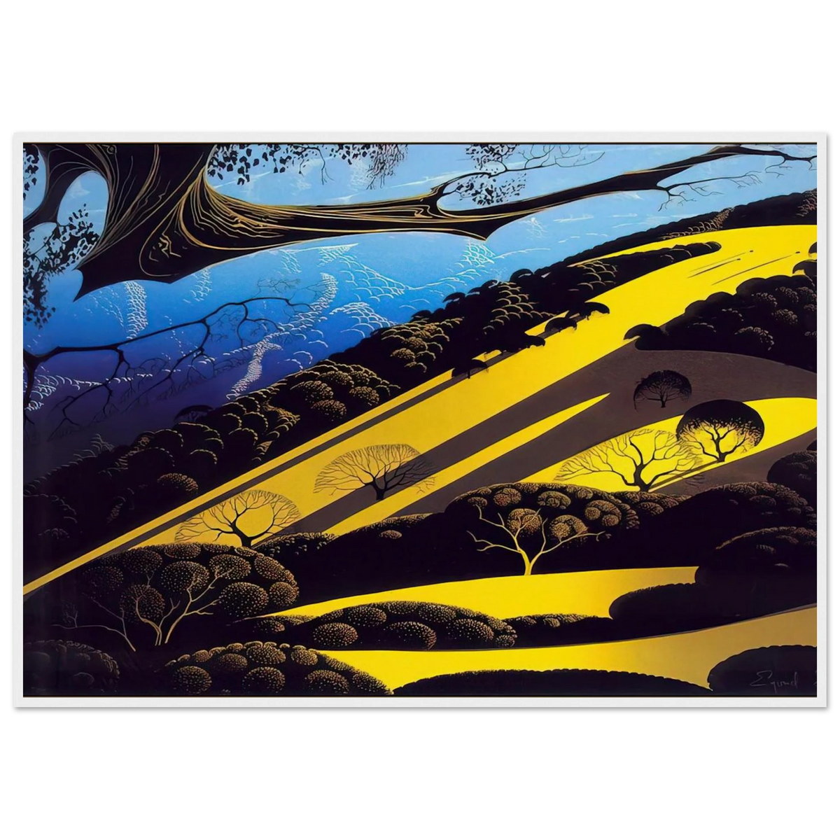 Gaviota Pass Framed Poster | Eyvind Earle Framed Prints Wall Art | Eyvind Earle Prints