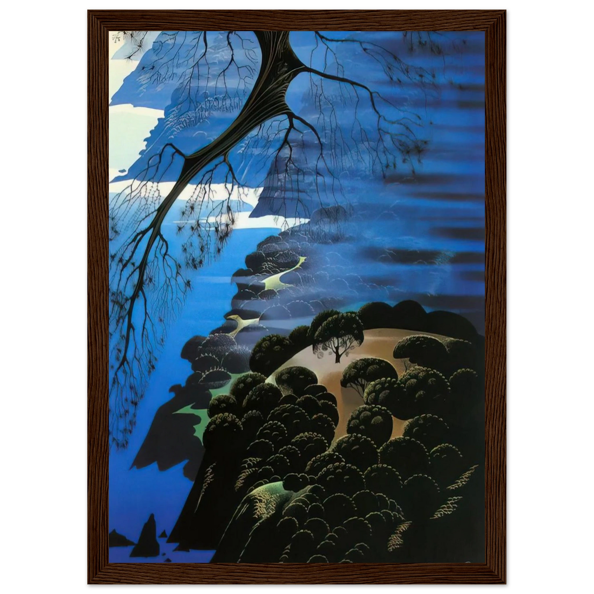 Mystical Coastline Framed Poster | Eyvind Earle Framed Prints Wall Art | Eyvind Earle Prints