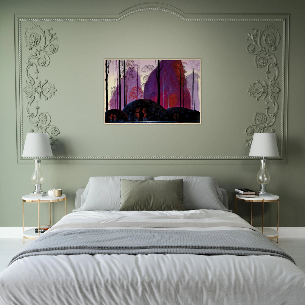 Mauve, Red and Purple Framed Poster | Eyvind Earle Framed Prints Wall Art | Eyvind Earle Prints