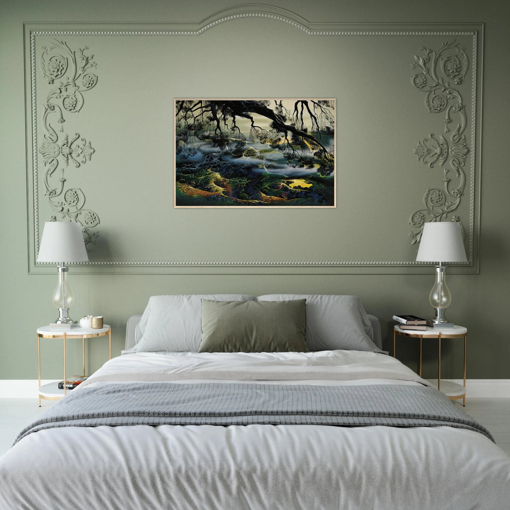 Fog Passes By Framed Poster | Eyvind Earle Framed Prints Wall Art | Eyvind Earle Prints