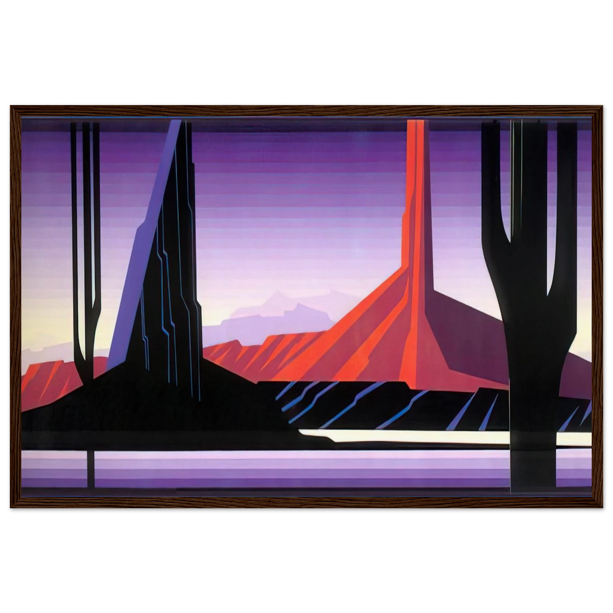 Beneath A Silent Sky Framed Poster | Eyvind Earle Framed Prints Wall Art | Eyvind Earle Prints