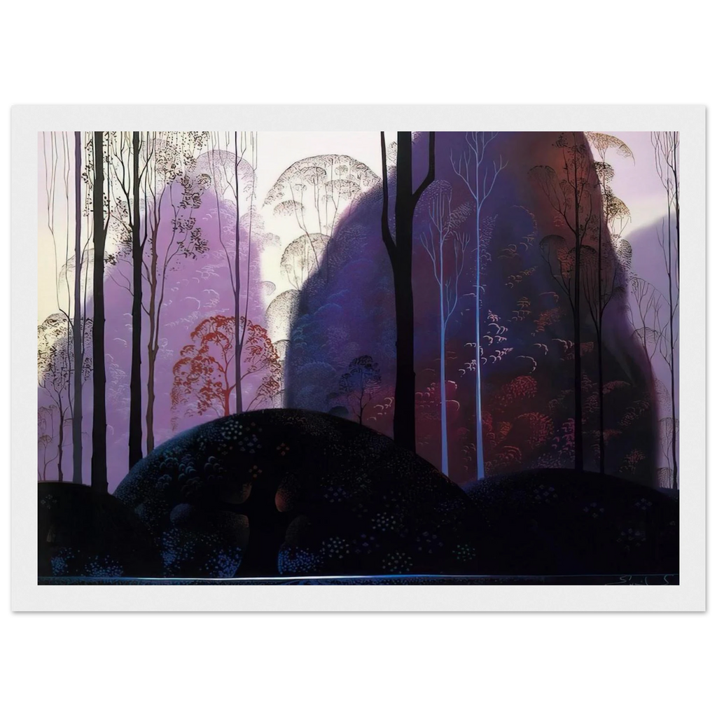 Mauve Redand Purple Framed Poster | Eyvind Earle Framed Prints Wall Art | Eyvind Earle Prints