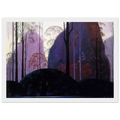 Mauve Redand Purple Framed Poster | Eyvind Earle Framed Prints Wall Art | Eyvind Earle Prints