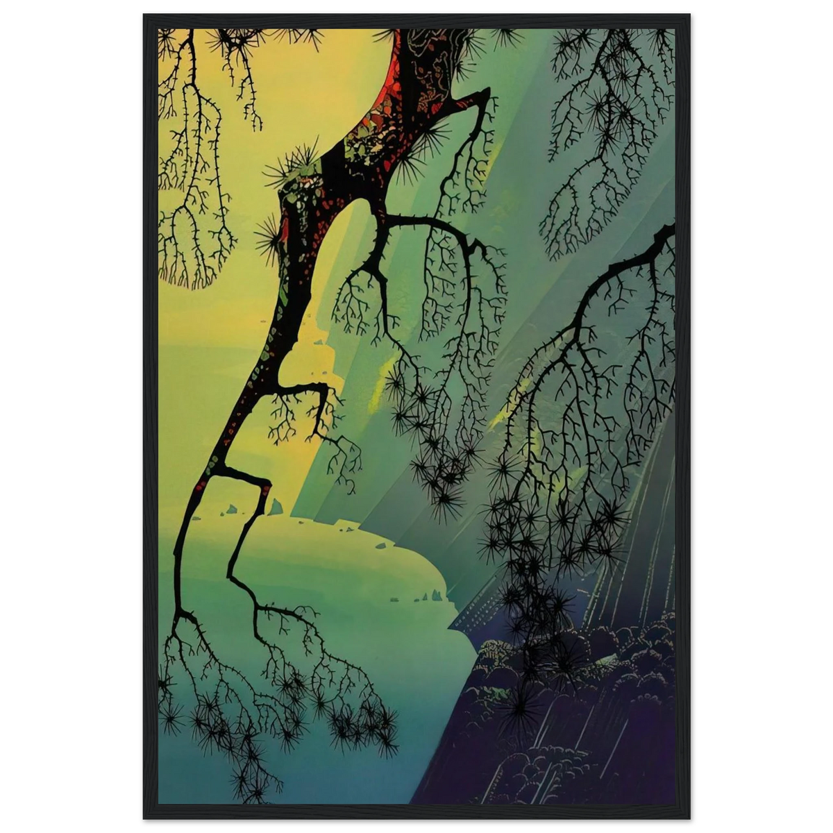 Fog Mist Framed Poster | Eyvind Earle Framed Prints Wall Art | Eyvind Earle Prints