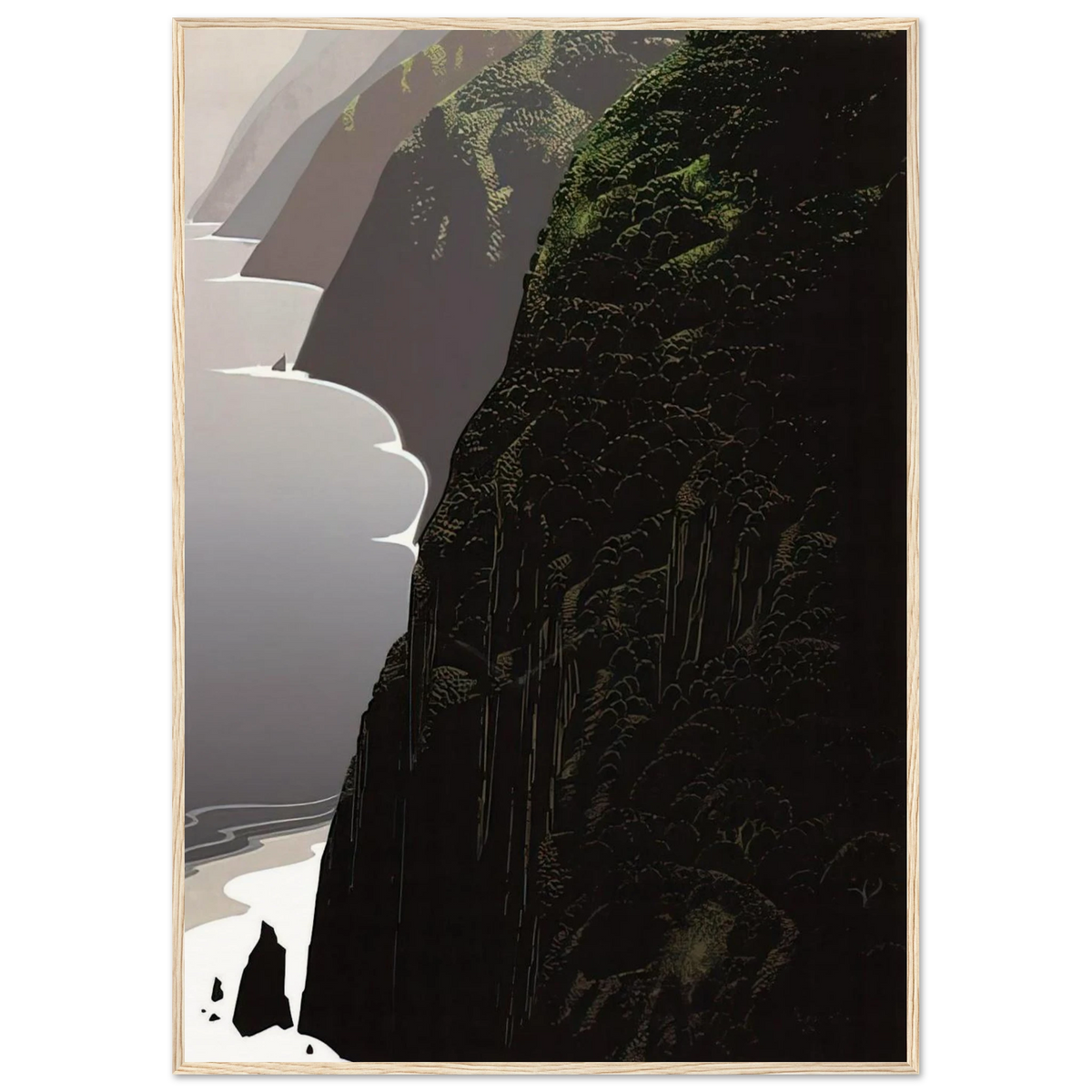 Big Sur Coastline Framed Poster | Eyvind Earle Framed Prints Wall Art | Eyvind Earle Prints