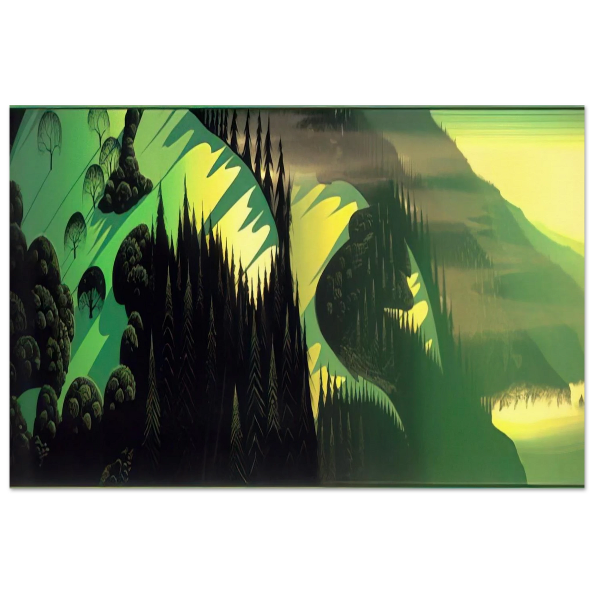 Three Pastures by the Sea Poster | Eyvind Earle Poster | Eyvind Earle Prints