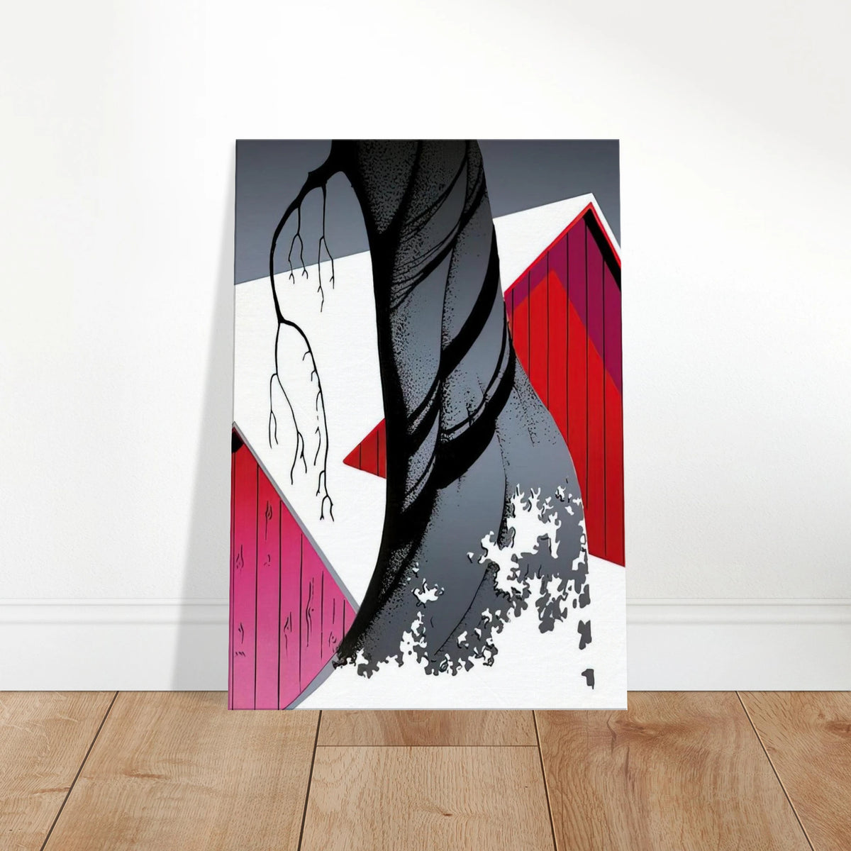 Red Barn and Grey Sky Canvas | Eyvind Earle Canvas | Eyvind Earle Prints