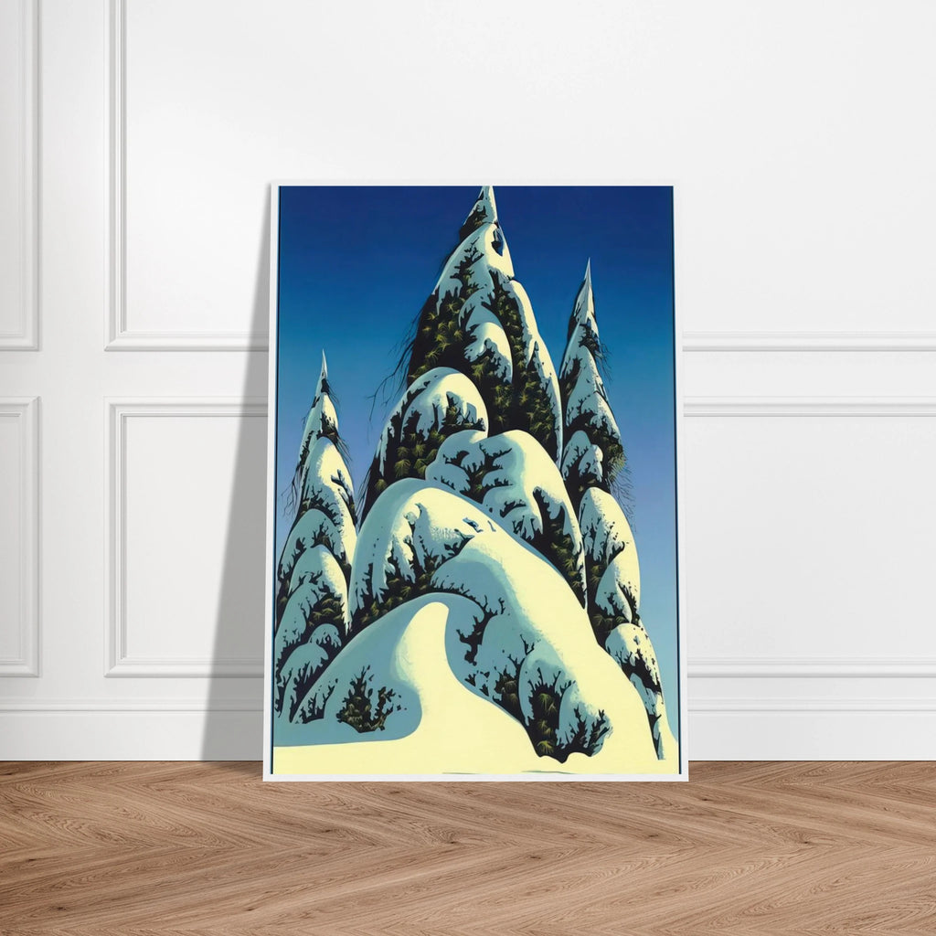 New Fallen Snow Framed Poster | Eyvind Earle Framed Prints Wall Art | Eyvind Earle Prints