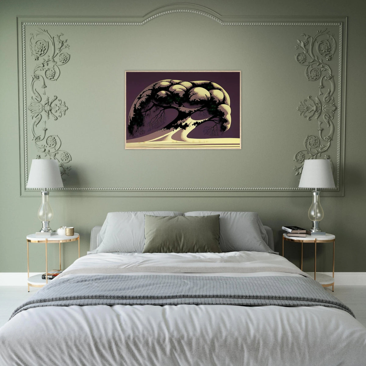 Snow Tree Framed Poster | Eyvind Earle Framed Prints Wall Art | Eyvind Earle Prints