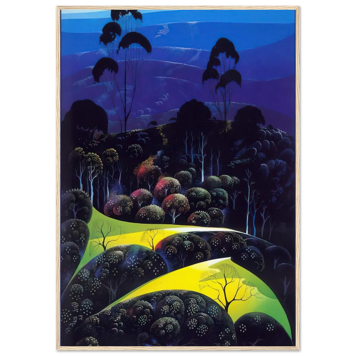 Inland from the Sea Framed Poster | Eyvind Earle Framed Prints Wall Art | Eyvind Earle Prints