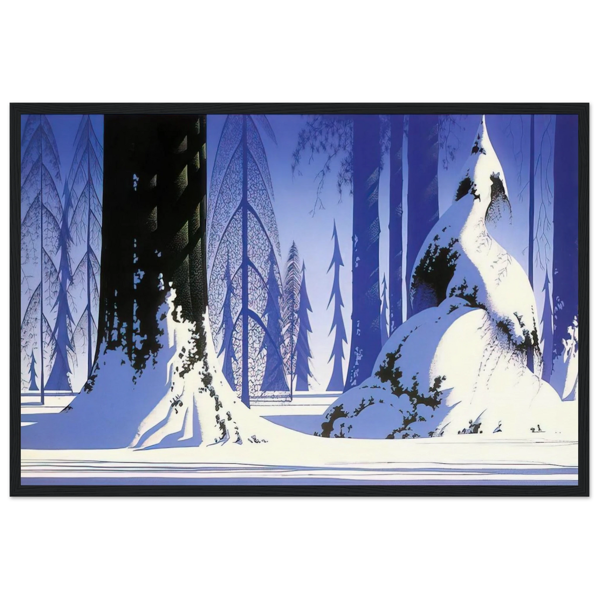 Winter Framed Poster | Eyvind Earle Framed Prints Wall Art | Eyvind Earle Prints