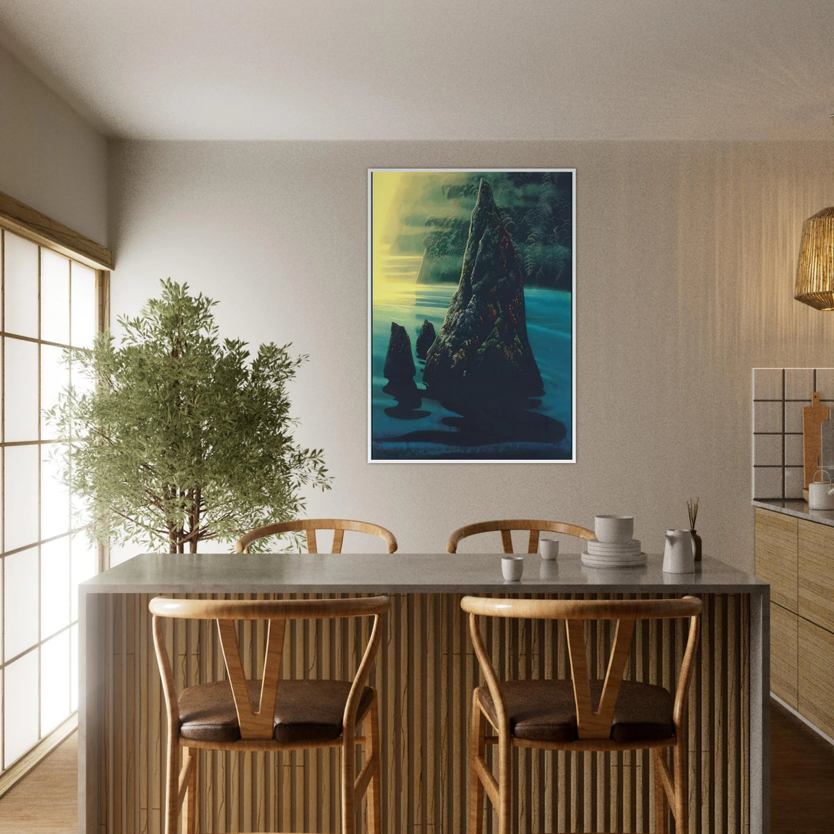 The Rock Framed Poster | Eyvind Earle Framed Prints Wall Art | Eyvind Earle Prints