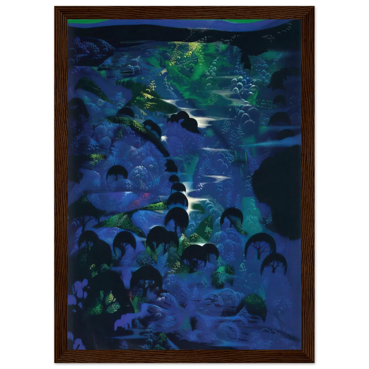 Beneath an Emerald Sky Framed Poster | Eyvind Earle Framed Prints Wall Art | Eyvind Earle Prints