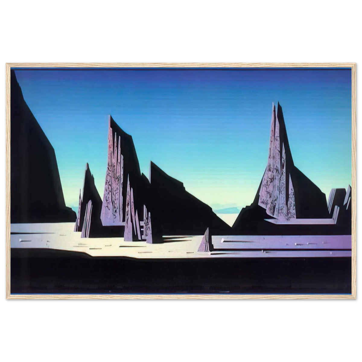 Desert Rocks Framed Poster | Eyvind Earle Framed Prints Wall Art | Eyvind Earle Prints