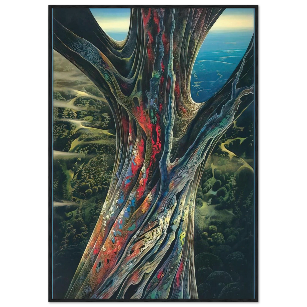 The Great Jewel Tree Framed Poster | Eyvind Earle Framed Prints Wall Art | Eyvind Earle Prints