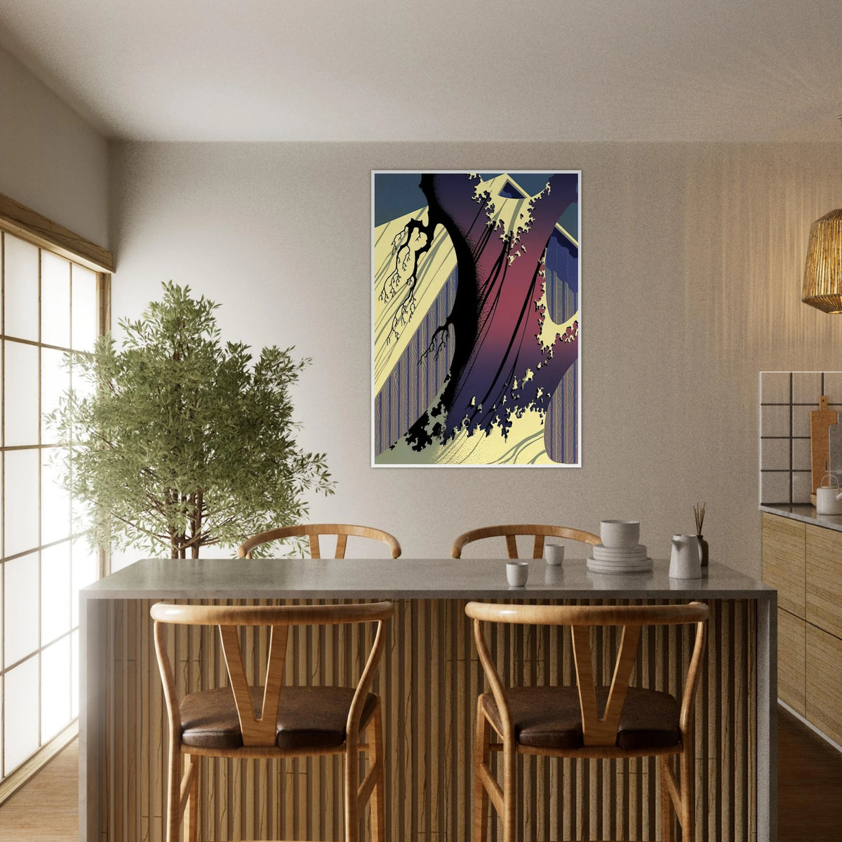 Mauve Barn Framed Poster | Eyvind Earle Framed Prints Wall Art | Eyvind Earle Prints