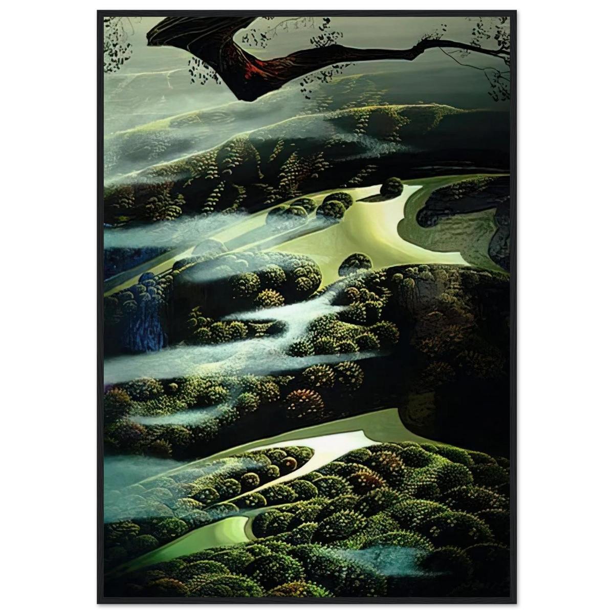 Carmel Valley Memory Framed Poster | Eyvind Earle Framed Prints Wall Art | Eyvind Earle Prints