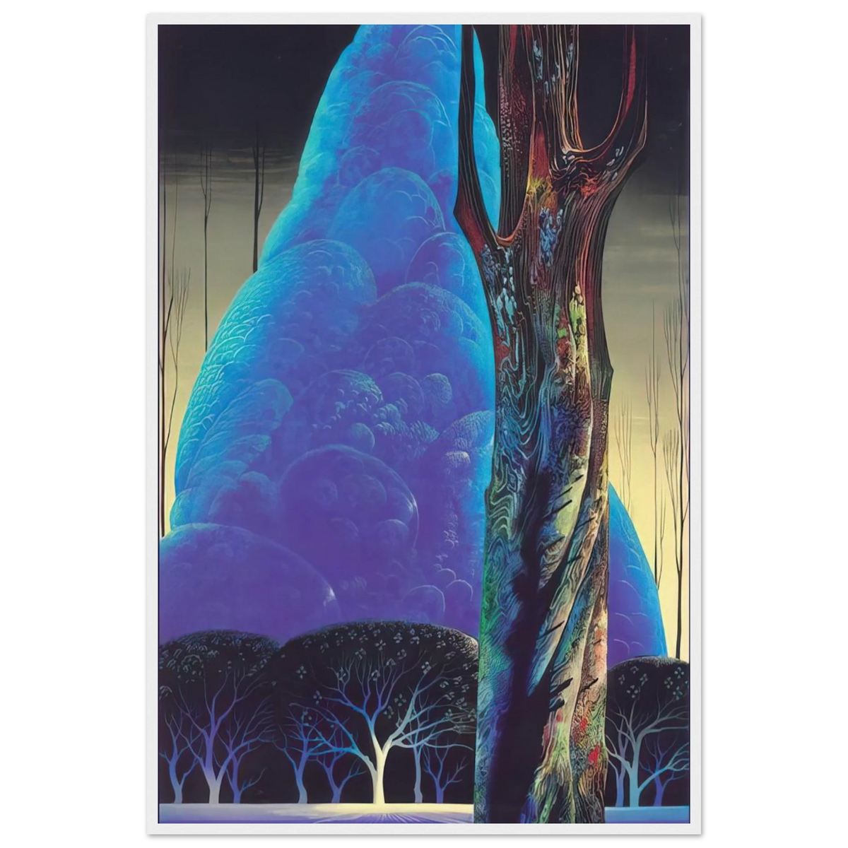 Blue Nocturne Framed Poster | Eyvind Earle Framed Prints Wall Art | Eyvind Earle Prints