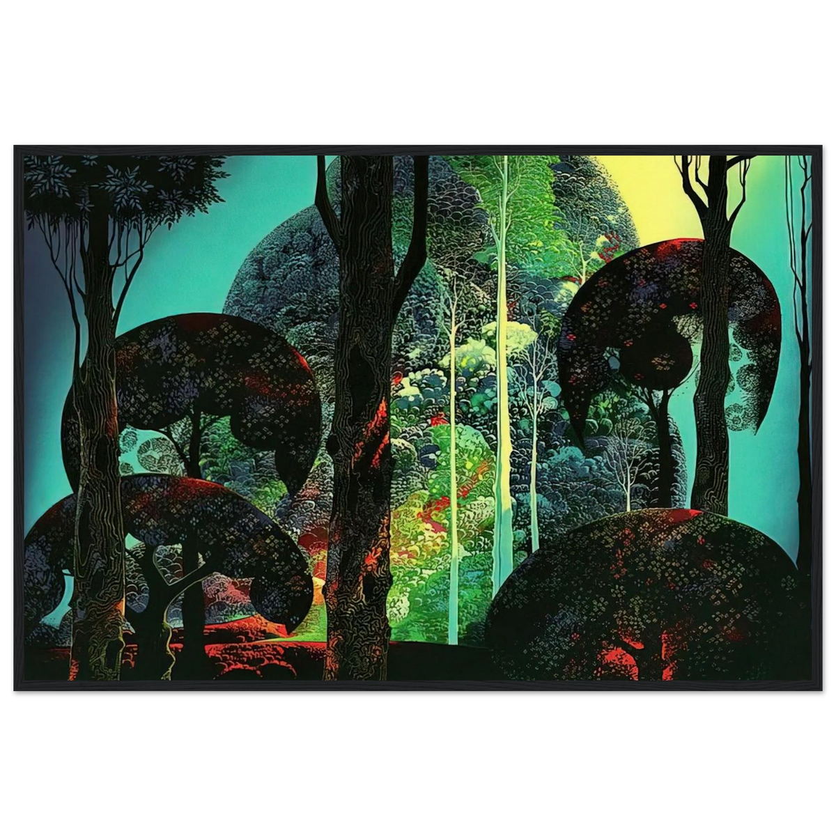 Fired by Sun Framed Poster | Eyvind Earle Framed Prints Wall Art | Eyvind Earle Prints