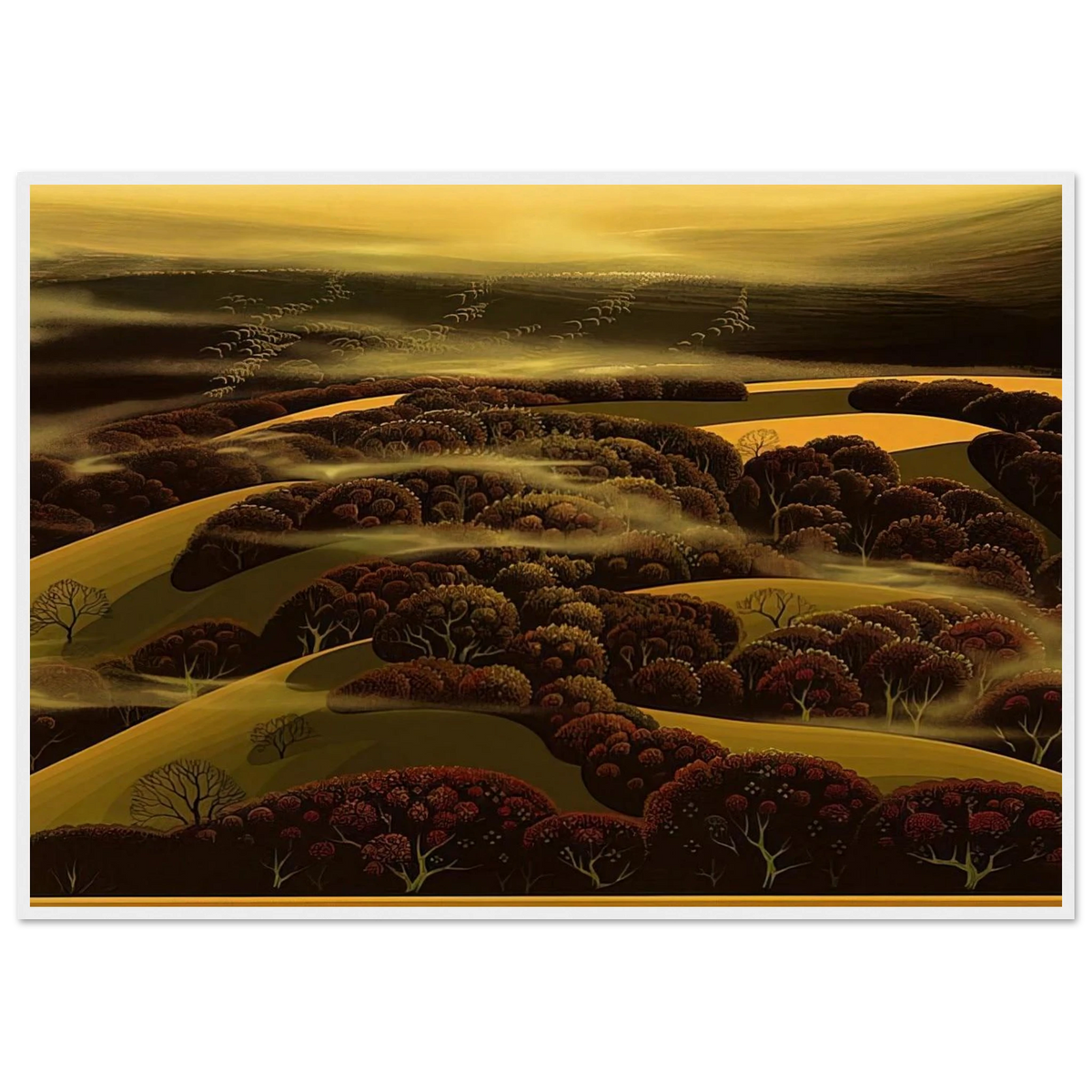 When the Fog Rolls In Framed Poster | Eyvind Earle Framed Prints Wall Art | Eyvind Earle Prints