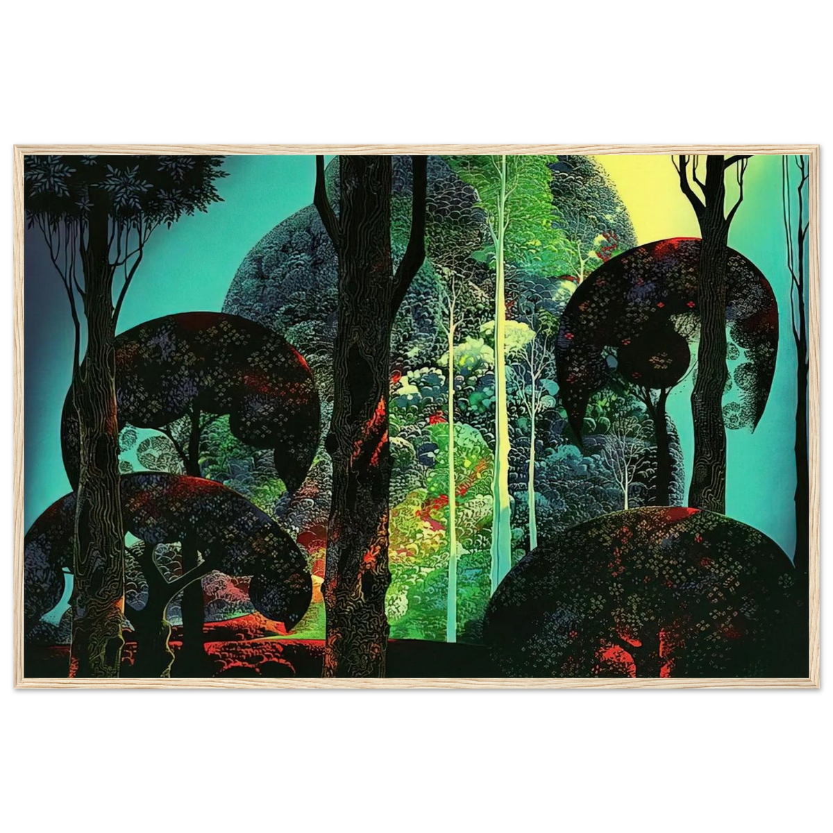 Fired by Sun Framed Poster | Eyvind Earle Framed Prints Wall Art | Eyvind Earle Prints