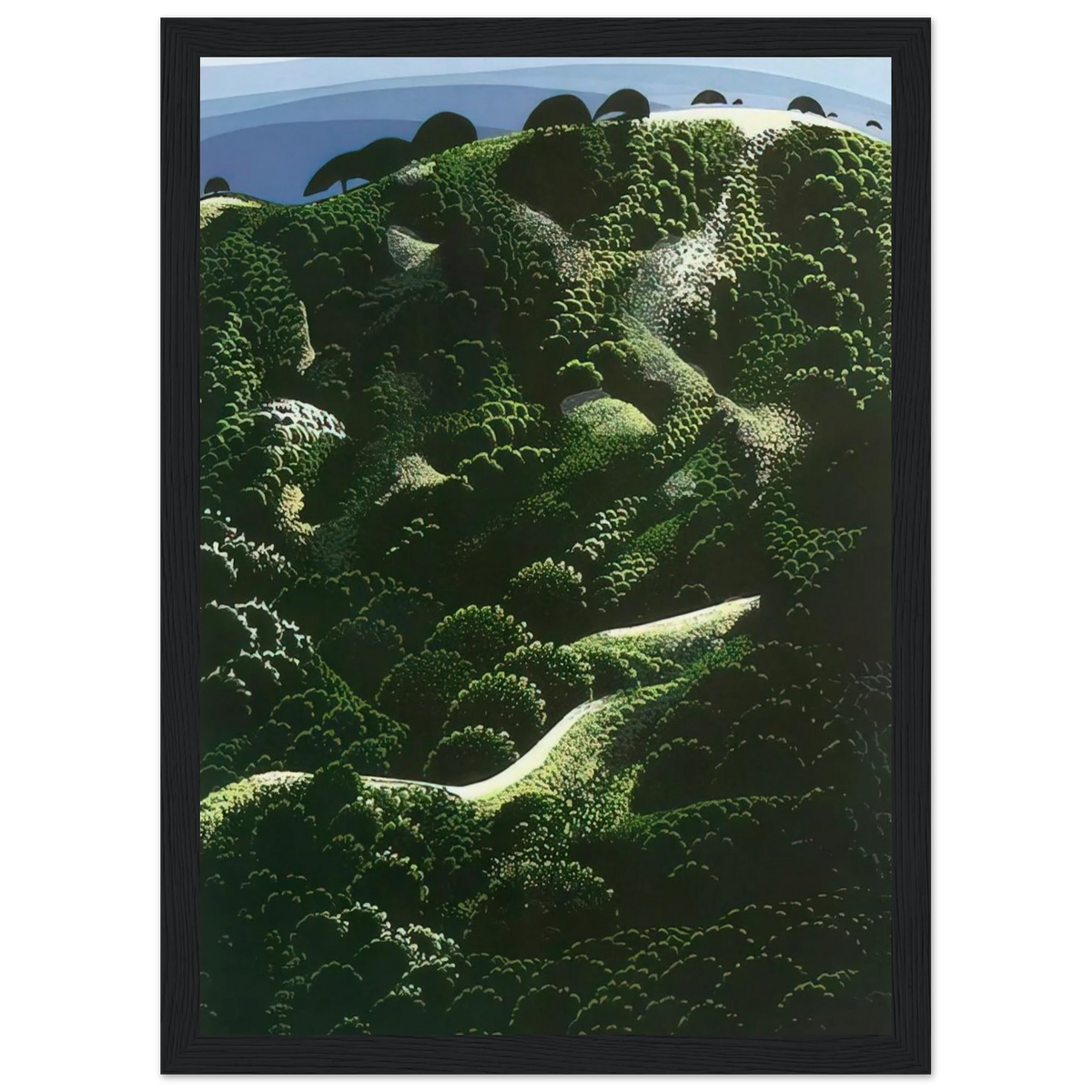Santa Barbara Mountains Framed Poster | Eyvind Earle Framed Prints Wall Art | Eyvind Earle Prints