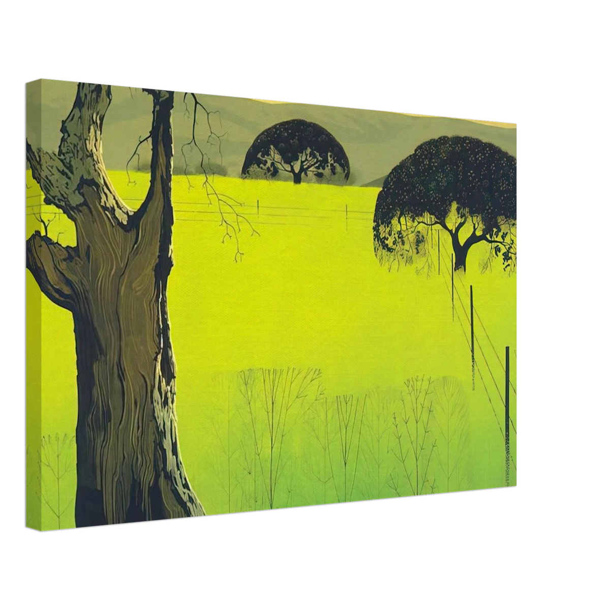 Mustard Field Canvas | Eyvind Earle Canvas | Eyvind Earle Prints