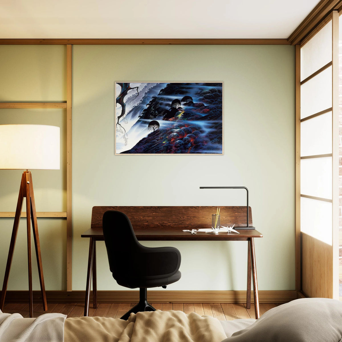 Blue Light Framed Poster | Eyvind Earle Framed Prints Wall Art | Eyvind Earle Prints