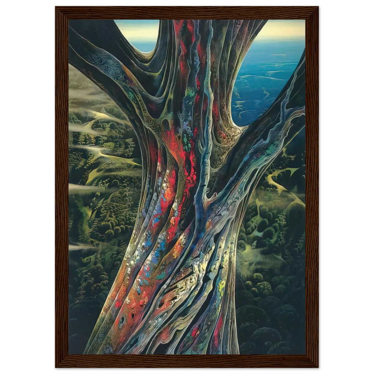 The Great Jewel Tree Framed Poster | Eyvind Earle Framed Prints Wall Art | Eyvind Earle Prints