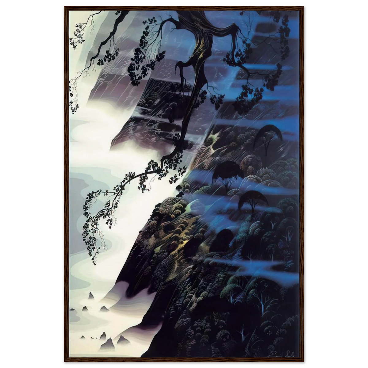 Sea Wind and Fog Framed Poster | Eyvind Earle Framed Prints Wall Art | Eyvind Earle Prints