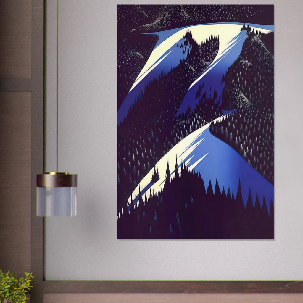 Black Evergreen Forest Poster | Eyvind Earle Poster | Eyvind Earle Prints