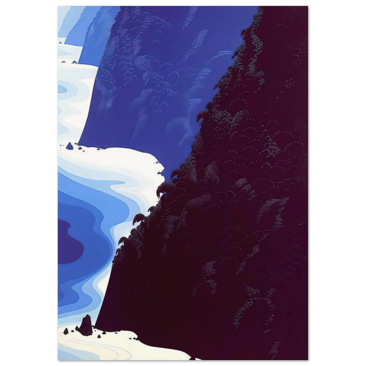Blue Big Sur Poster | Eyvind Earle Poster | Eyvind Earle Prints