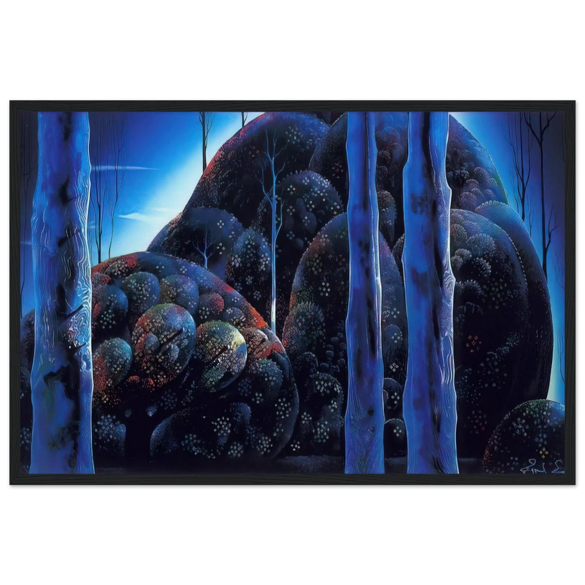 Moonlit Eucalyptus Framed Poster | Eyvind Earle Framed Prints Wall Art | Eyvind Earle Prints